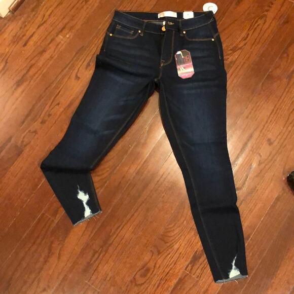 NOBO Dark Blue Midrise Sculpting Skinny Jeans - Picture 1 of 8